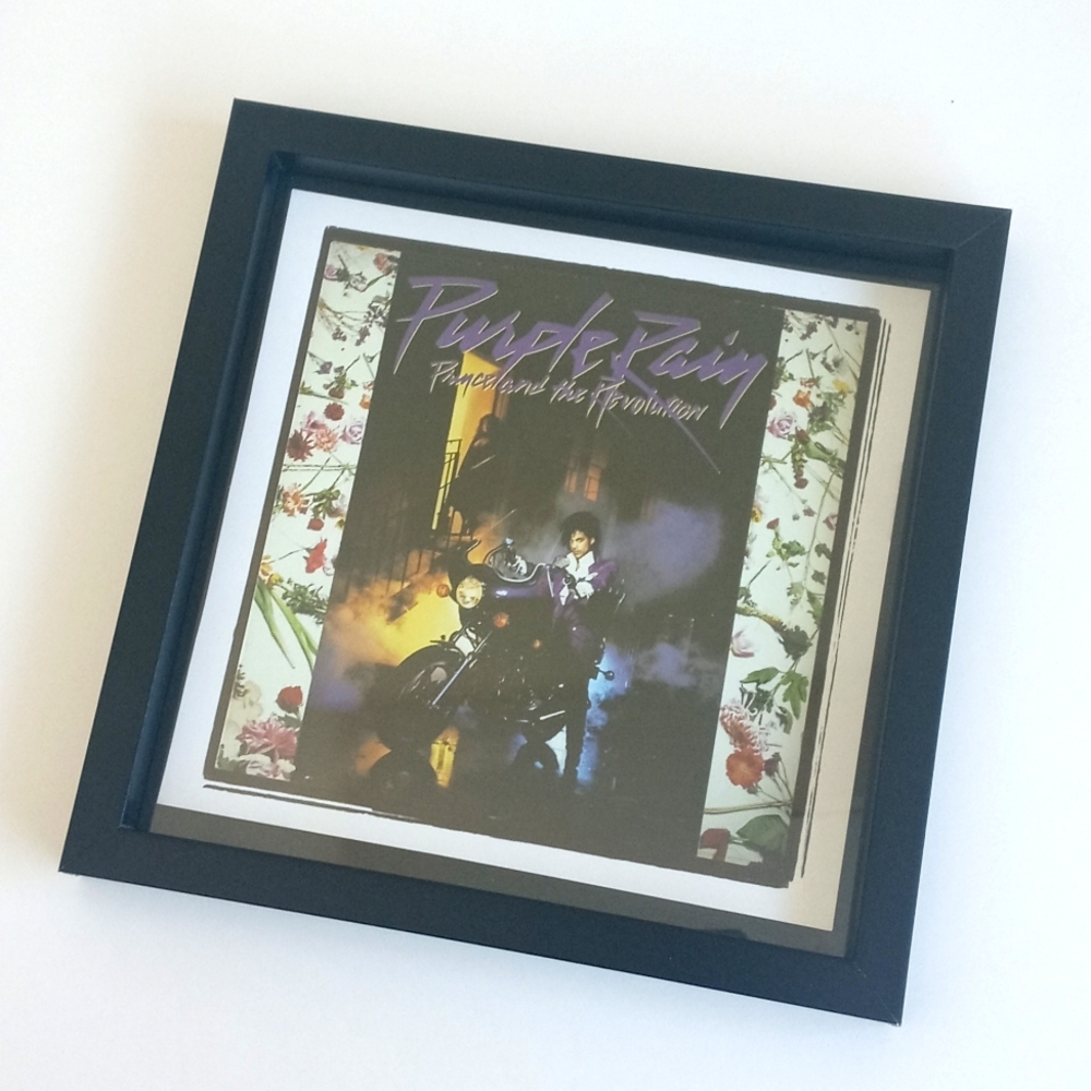 Prince Purple Rain Album Framed Mini Wall Art